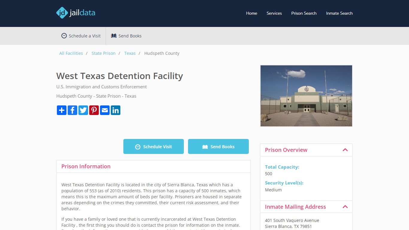 West Texas Detention Facility Inmate Search and Prisoner ...